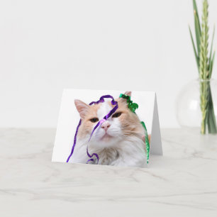 Cartão Gato engraçado de festa 