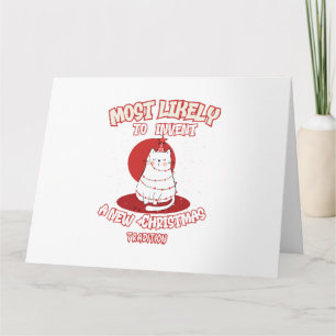 Cartão Gato Engraçado Mais Provável Para Inventar Um Novo