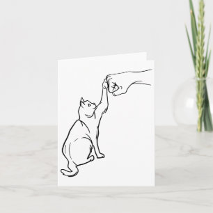 Cartão Gato Engraçado, Melhor Amigo Fist Bump Gato Lover