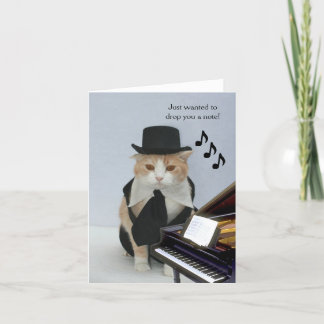 Cartão Gato engraçado personalizável