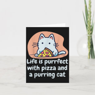 Cartão Gato Engraçado Pizza Gatinho Gatinho Gatinho Gato