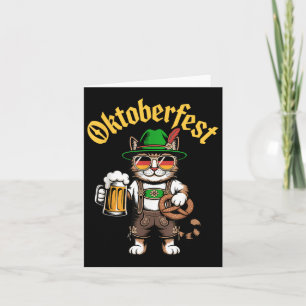 Cartão Gato Engraçado Pretzel Beer Engraçado Adultos do P