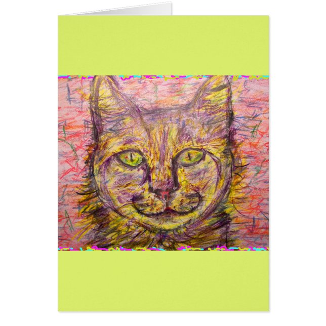 Cartão gato ensolarado (Frente)