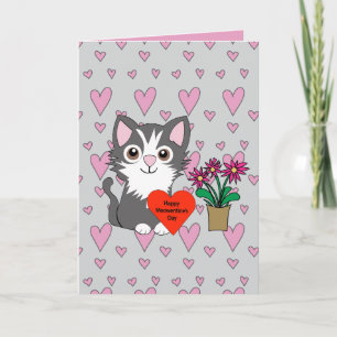 Cartão Gato Feliz Dia Meowentines
