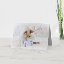 Cartão Gato Fofo Demais Para Boo! Halloween