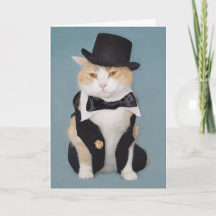 Cartão Gato/Gatinho Formal Personalizável