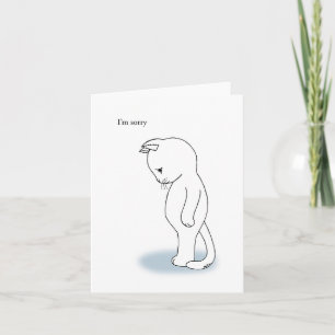 Cartão Gato Gato Bonito Desculpe Desculpas Por Favor Me P