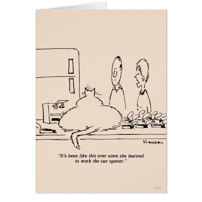 Cartão Gato gordo (Frente)