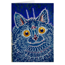 Cartão Gato gótico por Louis Wain