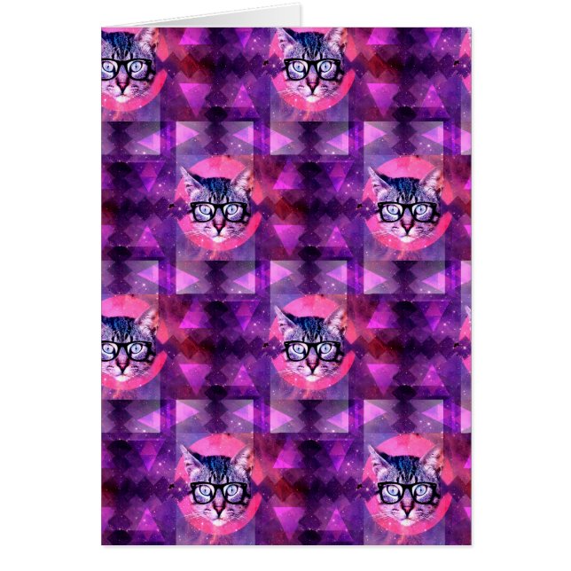 Cartão gato iluminado (Frente)