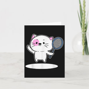 Cartão Gato Jogando Badminton Jogador de Badminton Para H