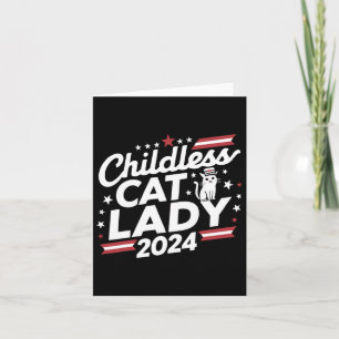 Cartão Gato Lady 2024 Engraçado Eleição Política Democrat