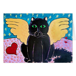 Cartão Gato macio do anjo