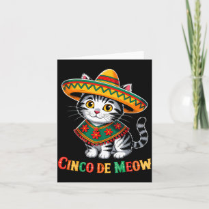 Cartão Gato Mexicano Engraçado do Cinco De Mayo com Gato 
