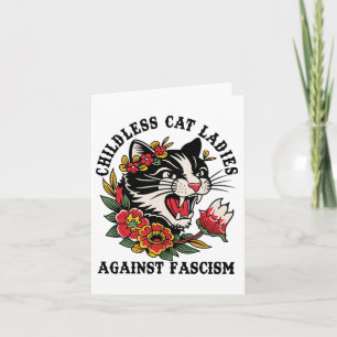 Cartão Gato Mulheres Contra Fascismo Feminista