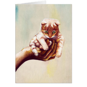 CARTÃO GATO NA MÃO