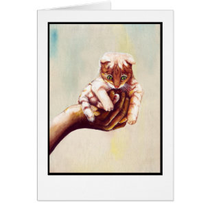 CARTÃO GATO NA MÃO