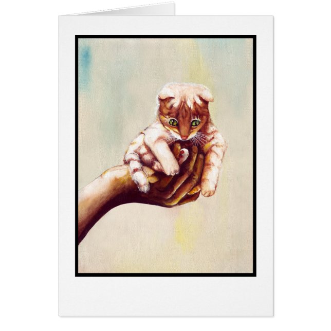 CARTÃO GATO NA MÃO (Frente)