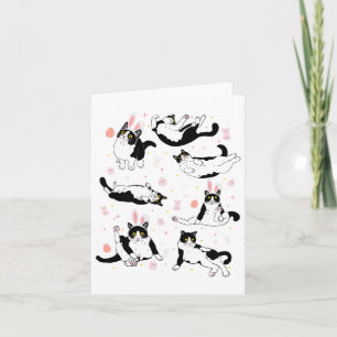 Cartão Gato Negro Engraçado Páscoa Felz pascoa de Ovo Coe