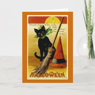 Cartão Gato Negro Halloween