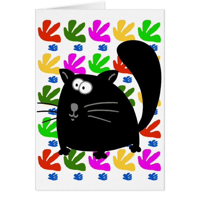 Cartão Gato Negro Matisse (Frente)