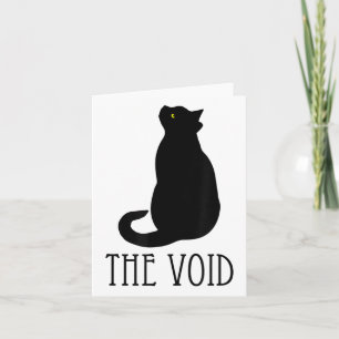 Cartão Gato Negro O Gato De Olho Amarelo Engraçado Voido 