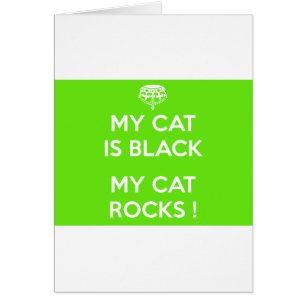 Cartão Gato negro rocha