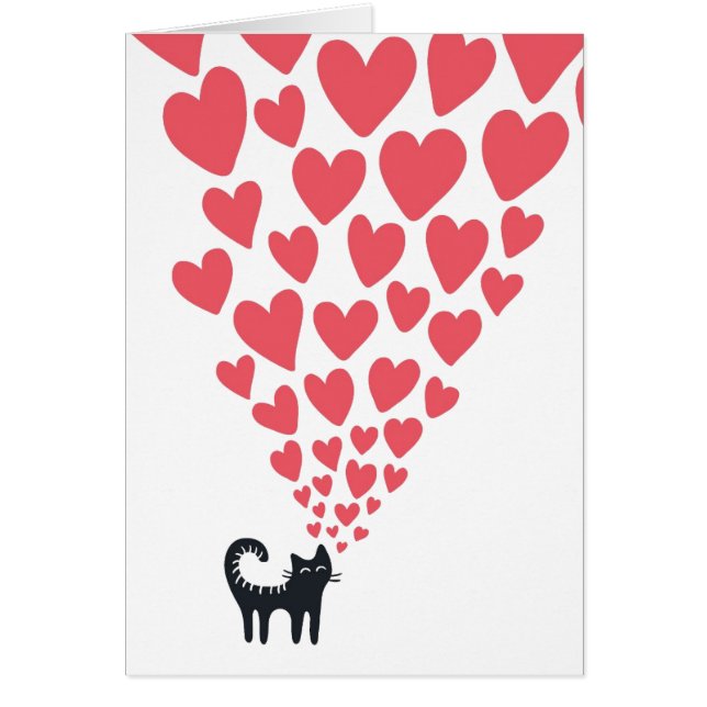 Cartão Gato no amor (Frente)