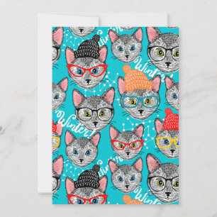 Cartão Gato no chapéu