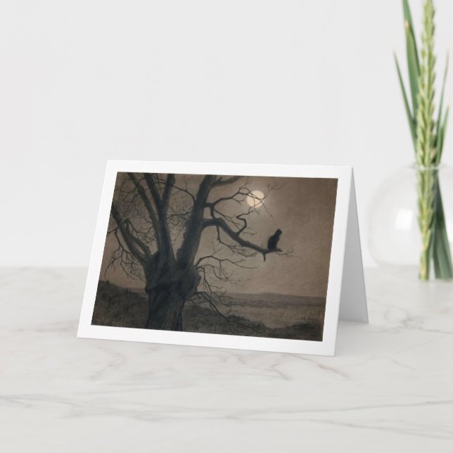 Cartão Gato no luar, Alexandre Steinlen (Frente)