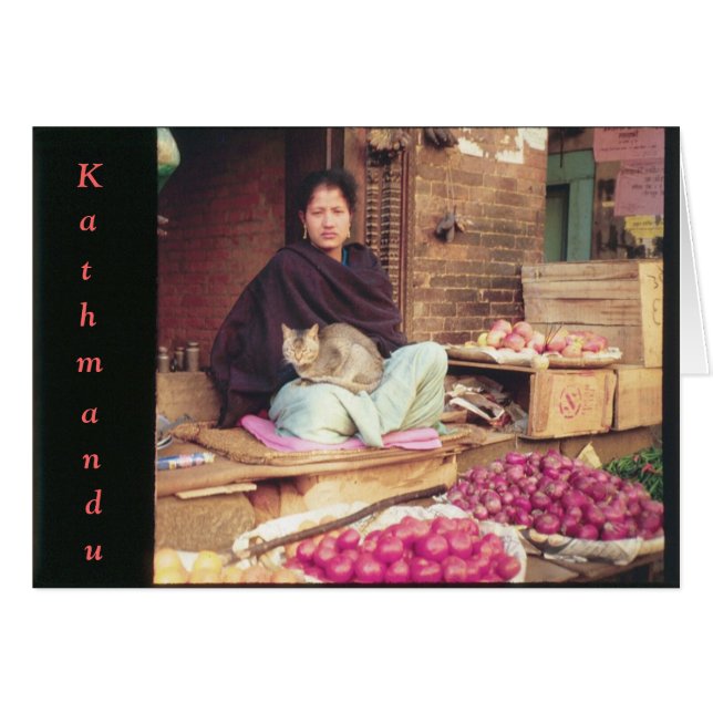 Cartão Gato no mercado (Frente Horizontal)