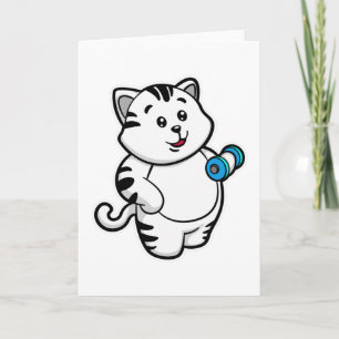 Cartão Gato no treino de Bíceps com Haltere