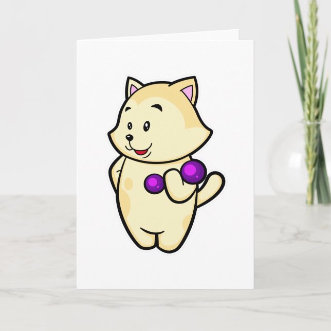 Cartão Gato no treino de Bíceps com Haltere (Frente)