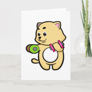 Cartão Gato no treino de Bíceps com Halteres