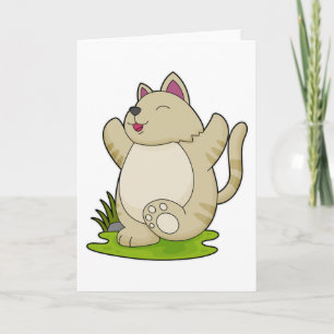 Cartão Gato no Yoga