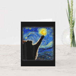 Cartão Gato Noite Estrelada de Van Gogh - Clic Fit, Amant