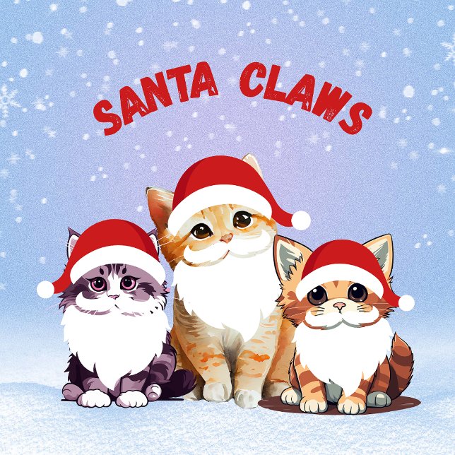 Cartão Gato Papai Noel (Criador carregado)