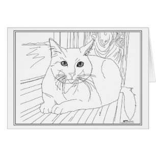 Cartão Gato Precioso na Janela