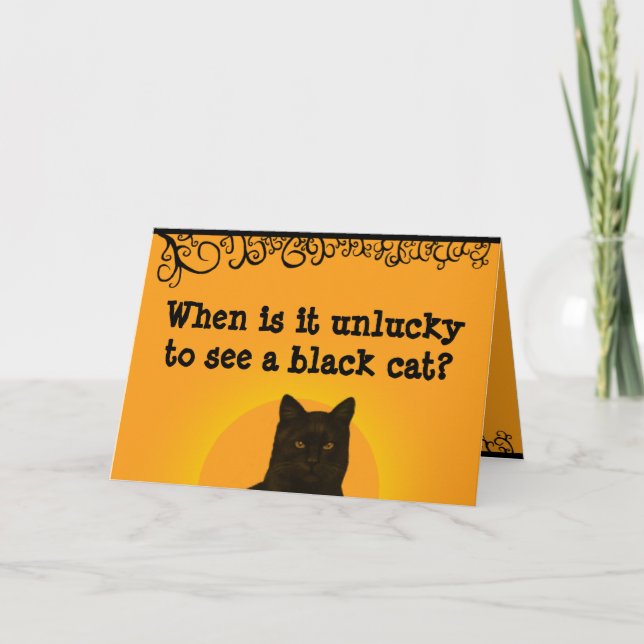 Cartão Gato preto (Frente)