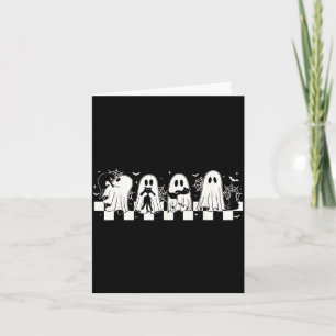 Cartão Gato Preto de Halloween Fantasma Dia das Bruxas Fa