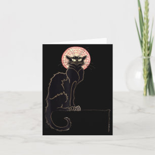 Cartão Gato Preto Dia das Bruxas Presente Divertido para