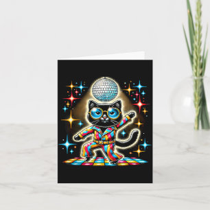 Cartão Gato Preto Disco Estético