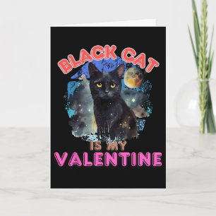 Cartão Gato Preto É Meu Namorado Citação Divertida Amante