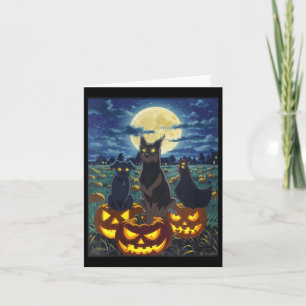 Cartão Gato Preto Feminino Cachorro Galinha Halloween Abó