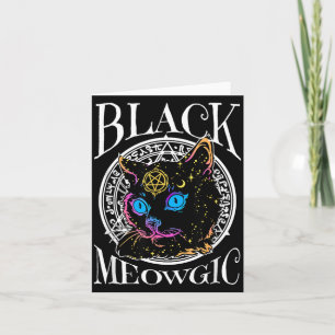 Cartão Gato Preto Meowgic Halloween Bruxa Bruxaria