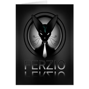 Cartão Gato Punk sofisticado