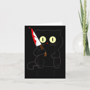 Cartão Gato Que Gato Preto Engraçado Assustador Dia das B