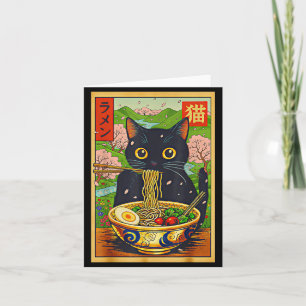 Cartão Gato Ramen Fofo Flores Da Natureza Anime De Macarr