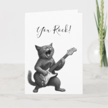 Cartão Gato Rocker