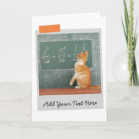 Gato Ruivo Quadro Negro Engraçado